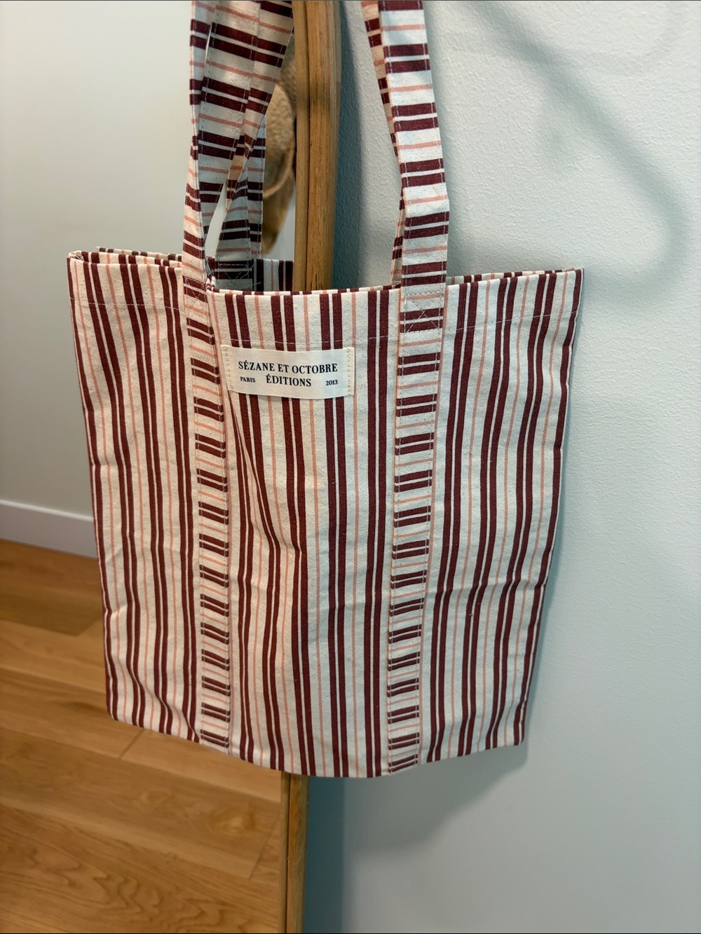 sézane stripe tote